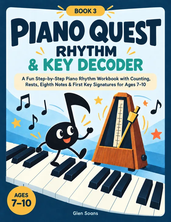 Piano Quest Book 3: Rhythm & Key Decoder cover