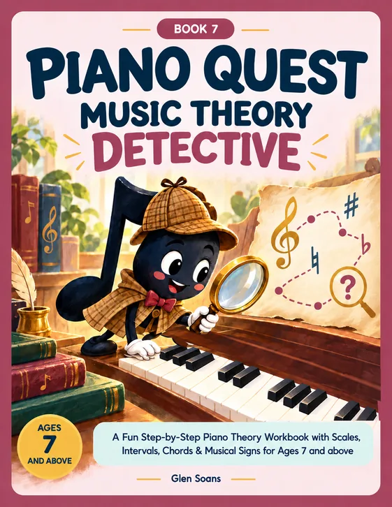 Piano Quest Book 7: Music Theory Detective cover